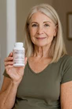 Linda from Sacramento, happy NewEra Protect user, showing relief and confidence after stronger pelvic support