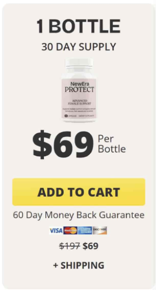 NewEra Protect single bottle package with special discount for bladder support and urinary health