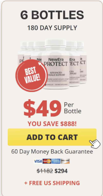 NewEra Protect six bottle value pack special offer for urinary health and bladder comfort