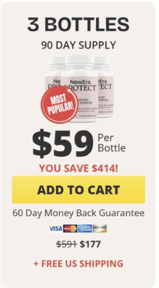 NewEra Protect three bottle package promotion for stronger pelvic support and bladder control